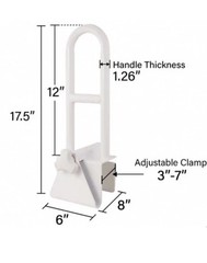 Vaunn Bath Bar Bathtub Rail Grab White Bathroom Handle Tub Adjustable