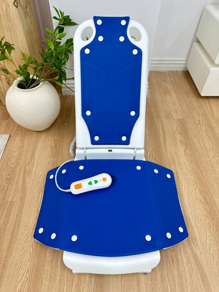 Electric Chair Lift, Floor Lift,Adjustable Height, Blue,300 lbs
