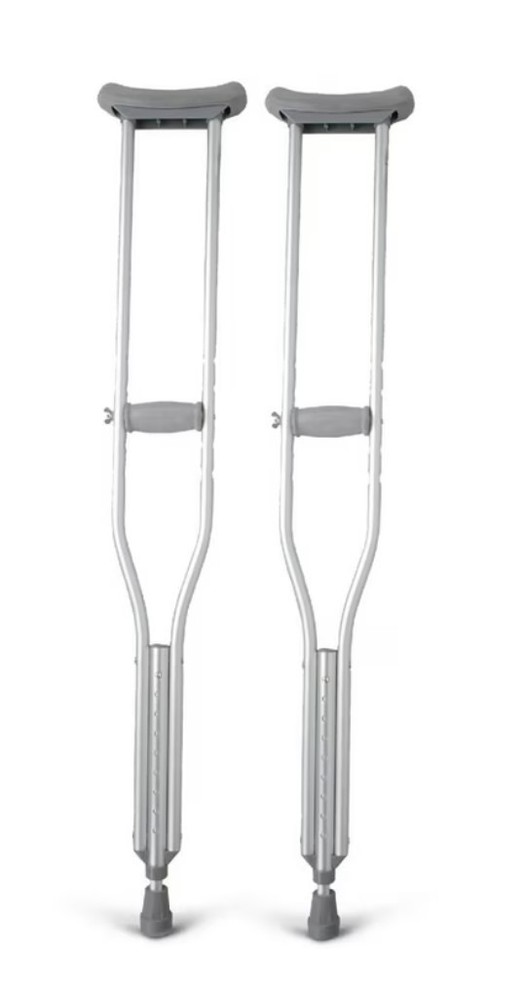 Medline Quick-Fit Adjustable Height Lightweight Standard Crutches 300lb HSA