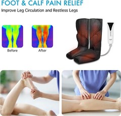 Quinear Air Compression Therapy Device Boots QN-021-A Heat & Massager for Pain