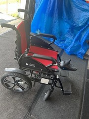 Culver Mobility Power Wheelchair Red Black Aluminum Joystick Foldable Anti-Tilt