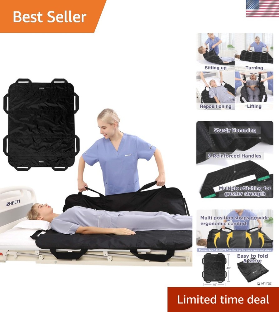 Easy-to-Use 48″x40″ Patient Transfer Pad – Waterproof & Reusable for Caregivers