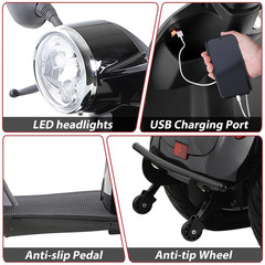 3 Wheels Heavy Duty Mobility Scooters for Seniors 800W 60V 20AH 330lbs 36 Miles