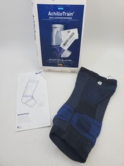 Bauerfeind AchilloTrain Achilles Tendon Support Size 6 Ankle/Foot Black/Blue