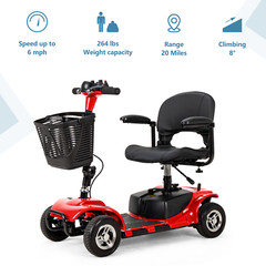 2024 4 Wheels Mobility Scooter Power Wheel Chair Electric Device Compact Adult