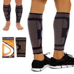 Copper Calf Compression Sleeve 20-30mmHg Graduated Leg Support Sport Mens Womens