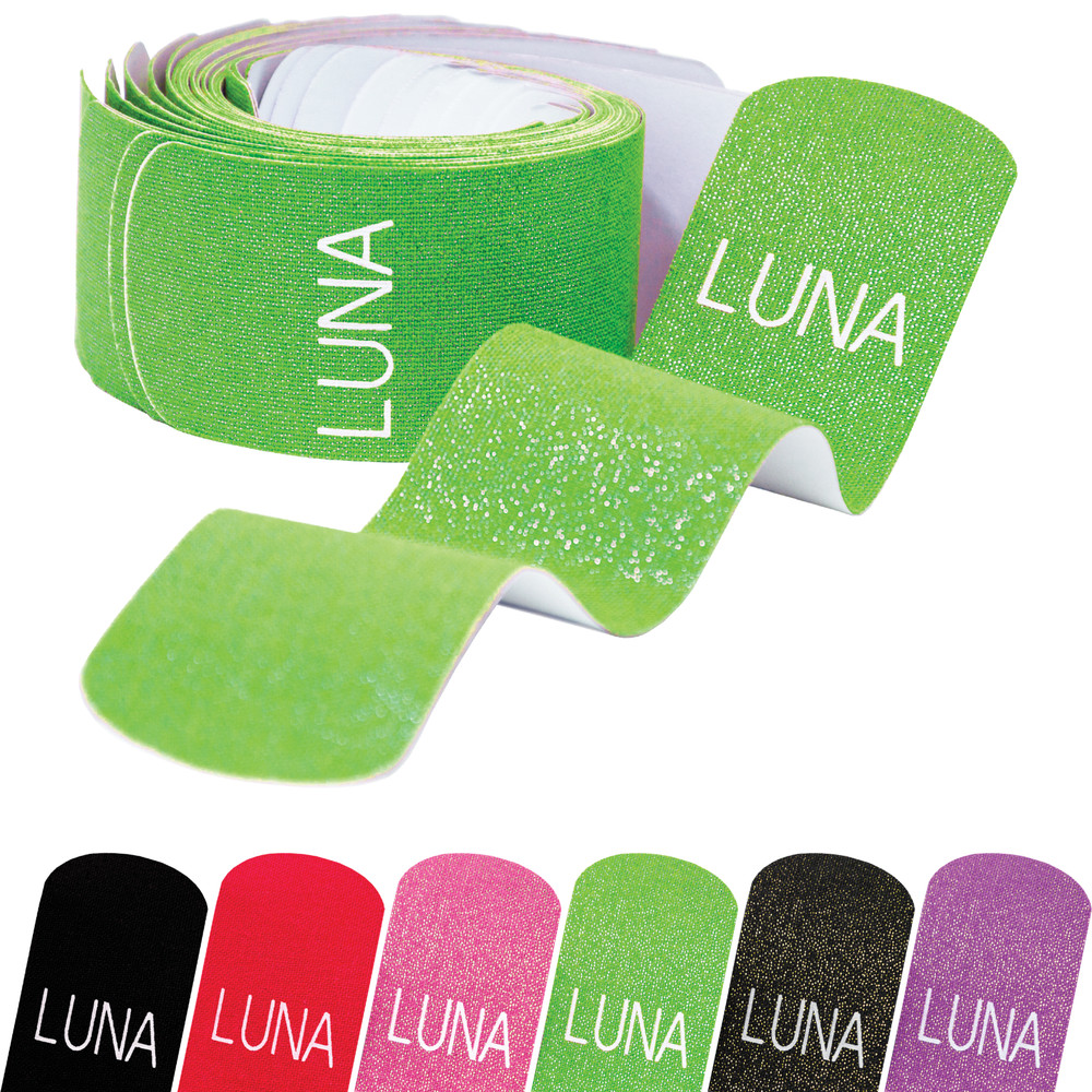 Luna Body Kinesiology Pro Tape Strips (20 Pre-cut Roll, 10″ x 2″, Pixie Dream)