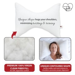 Core Products Bowtie Pillow- Neck & Head Support For Side & Back Sleeping