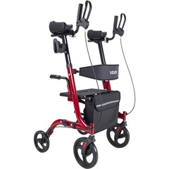 VEVOR Rollator Walker for Seniors Foldable Rolling Walker with PVC Solid Wheels