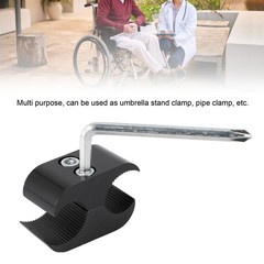 Durable Wheelchair Clamp For Umbrella Stand Use Alloy Material Easy To Use
