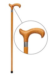 Dr. Watson – Handcrafted Wooden Walking Stick, Walking Cane with Derby Handle