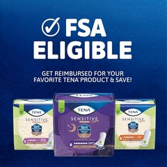 TENA Sensitive Care Bladder Control Pads, Regular 6 / Long 6.5 Drops