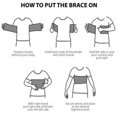 6.25″ Broken Rib Support Brace Unisex – Elastic Chest Wrap Comppression Suppo…
