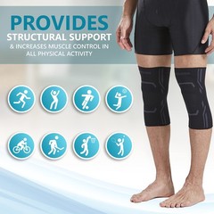 Bodyprox Knee Compression Sleeve for Men and Women (2 Pack), X-Large