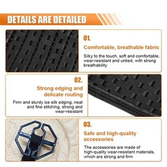 Breathable Cooling Anti Slip Car Seat Protector Cushion Black Ice Silk Car
