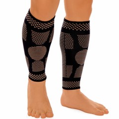 COPPER Calf Compression Sleeve Running Leg Support Brace Sport Shin Splint Socks