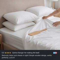 10.1″ Bed Sheet Tucker Tool: Ergonomic Mattress Lifter, Mattress Lifter Wedge…