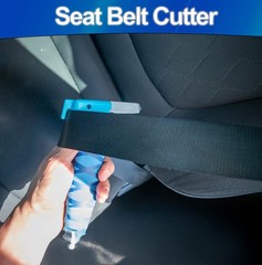 Car Assist Handle Mobility Aid 3-in-1– 350 lb w/ Seat Belt Cutter, Window Break