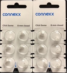 2 Packs Siemens Signia Rexton Miracle Ear 8mm Closed Click Domes. 6 Domes/pack