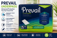 Underpads Prevail Fluff Absorbent Protection Disposable23″ x 36″ 25/ 6 PACKAGES