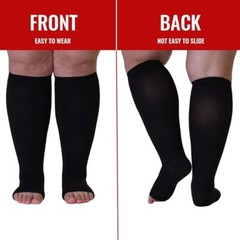 Open Toe 4XL Compression Socks Support Graduated Stockings Mens Women 15-20mmHg