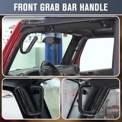 Front Grab Bar Grab Handles, Front Grab Handle Kit Black Textured Compatible