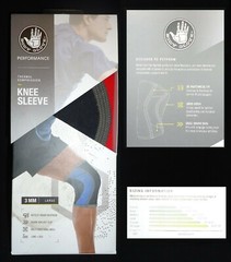 Body Glove Performance Thermal Compression Knee Sleeve 3mm Large Black Red Gray