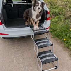 Trixie Foldable Aluminum Pet Steps For Dogs Up To 165 Pounds Adjustable From