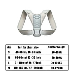 True Fit Posture Corrector Belt Adjustable Back Brace Straightener For Men Women