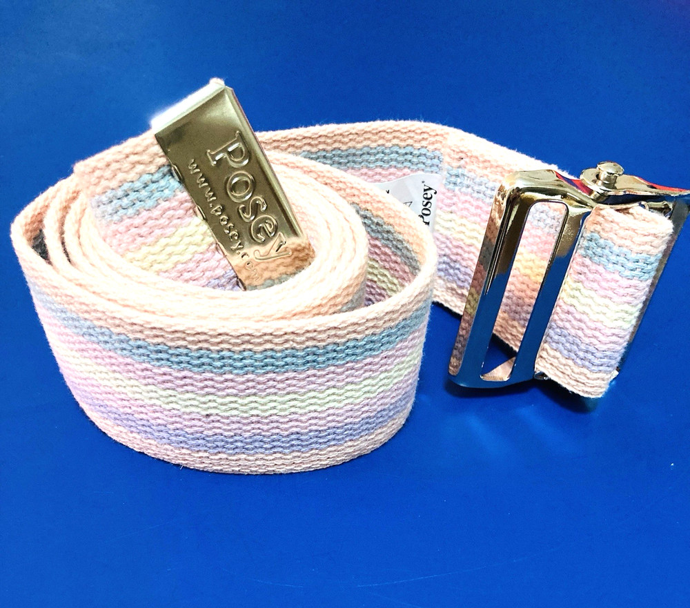 POSEY Womens PhysTherapy PinkStripeBelt 52in L x 2inW Gait,Walking,Transfer NEW