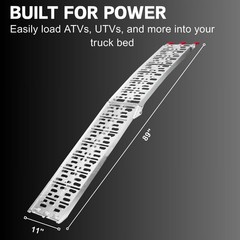 Aluminum Motorcycle Ramp for Pickup Trucks, 7.5 ft Folding Dirt Bike Loading …