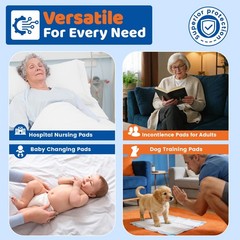 100 Count Disposable Bed Pads 23 x36 Premium Adults Incontinence Chucks