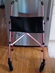 Stander 4300 EZ Fold-N-Go Walker for Adult Seniors-Pink Color. Compact & light.