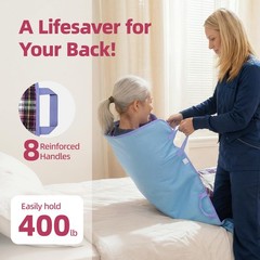 35″ x 60″ Waterproof Bed Pads with 8 Handles, Reusable Bed Underpads, Positio…