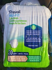 1 Pack of 20 – Prevail NU-FIT Daily Underwear Diapers Extra Large NUU-514