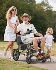 22″ Extra Wide Seat Electric Wheelchairs for Adults & Seniors, Support 330 lbs