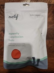 New! MOTIF Maternity Compression Socks X-LARGE 20-30mmHg Teal, Orange, Pink