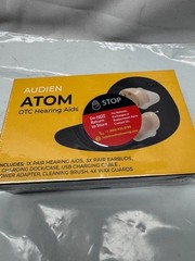 Audien Atom One OTC Hearing Aids Wireless, Rechargeable, Beige*New