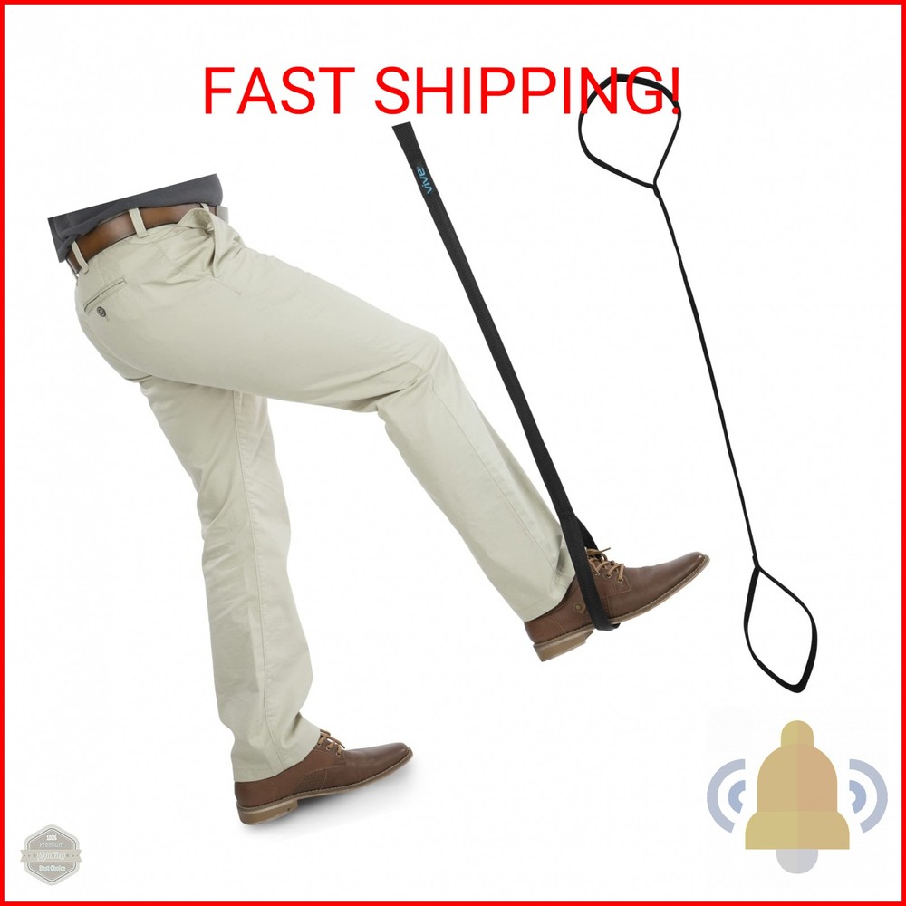 Vive Leg Lifter Strap (44 Inch) – Rigid Foot Loop, Hand Grip for Adult, Senior,