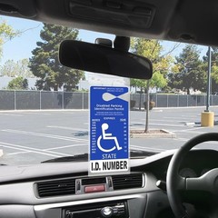 Clear Plastic Handicapped Placard Holder – Easy Attach & Remove