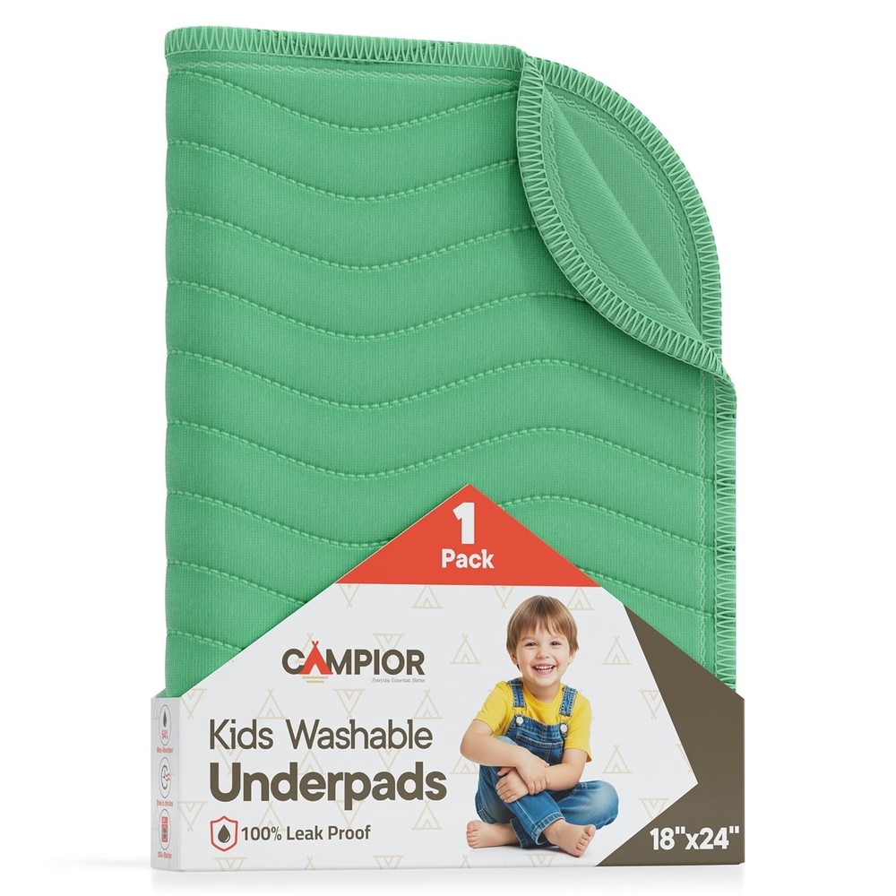 Washable Underpads Medium 18″ x 24″ (Pack of 1) – Reusable Waterproof Bed Pad