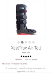 XCeltrax AIR TALL – DJO – DONJOY – Walking Air Boot FooT SIZE- LARGE – Black