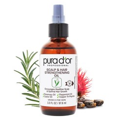 PURA D’OR 3.3 Oz Scalp & Hair Strengthening Oil – Supports Growth, Reduces Break