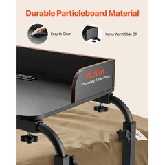 Uimoso Adjustable Overbed Table with Wheels and Built-in Power Outlet