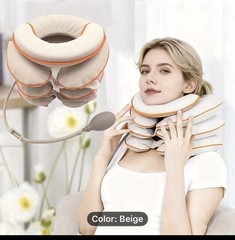 1pc -Grade Inflatable Neck Stretcher with 4-Level Adjustment & Cervical Brace