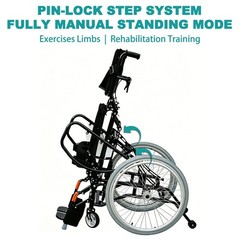 Custom Stand-Up Wheelchair – Manual Pin-Lock System, Lightweight, Foldable, Made