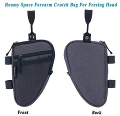 Forearm Crutch Bag Lightweight and Waterproof 1 Count (Pack of 1), Dark Grey