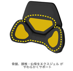 EXGEL Lumbar Support Back Cushion for Driving Car Seat HUD01-BK From Japan New