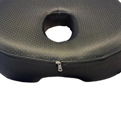 AUVON Ergonomic Black Seat Cushion with Donut Center Cutout, Removable Cover VGC
