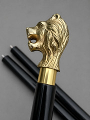 Solid Brass Lion Head Handle Antique Wooden Walking Stick Cane Designer Handmade